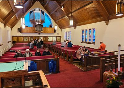 View of congregation from stage